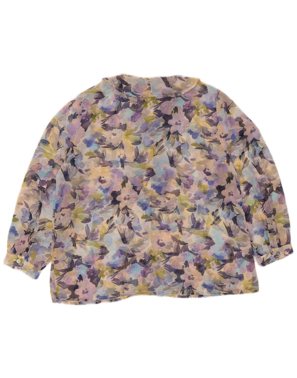 Blusa feminina transparente French Connection UK 10 pequena multicolorida