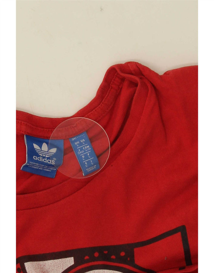 Camiseta Adidas Masculina Graphic Top Grande Vermelho
