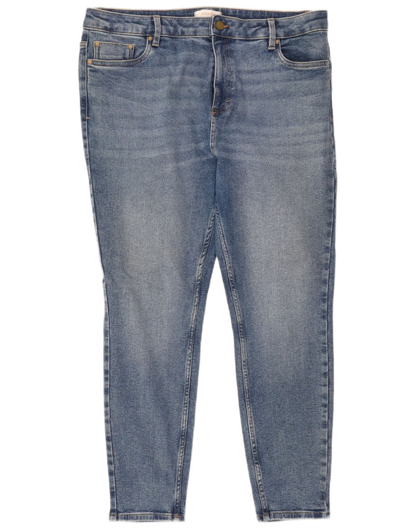 Calça jeans feminina Joules UK 18 XL W38 L28 azul algodão