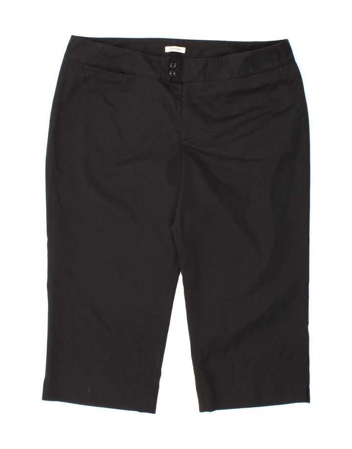 DOCKERS Womens Straight Capri Trousers US 16 2XL W38  Black Cotton Vintage Dockers and Second-Hand Dockers from Messina Hembry 
