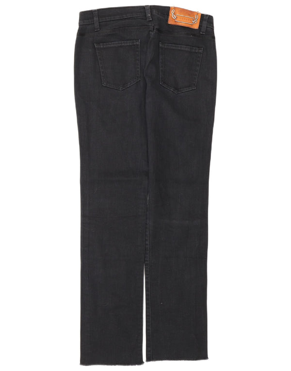 Calça jeans reta feminina ICEBERG cintura baixa W31 L30 algodão azul marinho