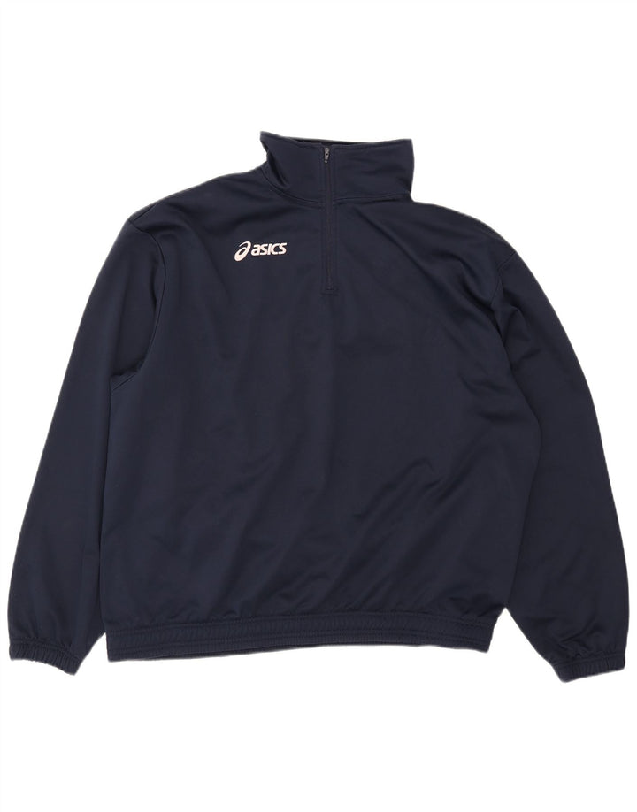 Asics Mens Pullover Treino Top Jacket XL Azul Marinho Poliéster