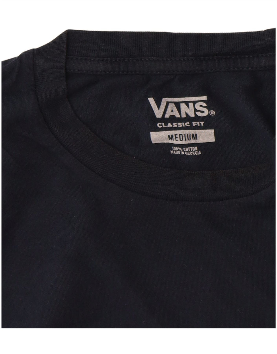 Camiseta Vans Masculina Classic Fit Top Médio Algodão Azul Marinho