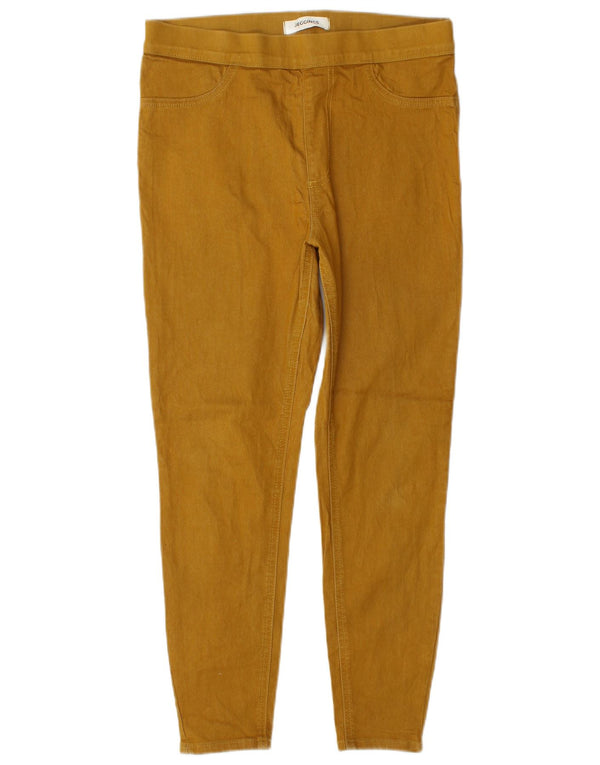 Calça jeans feminina Marks & Spencer UK 12 médio W30 L27 algodão amarelo