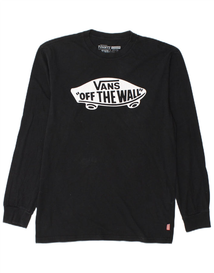 VANS Masculino Classic Fit Graphic Top Manga Longa Médio Algodão Preto