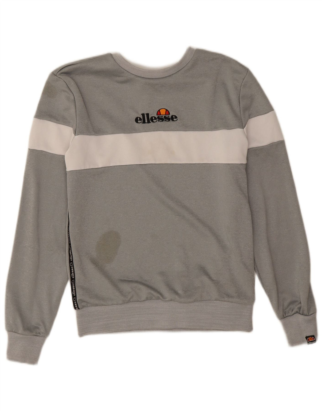 Ellesse moletom masculino gráfico jumper pequeno cinza colorblock poliéster