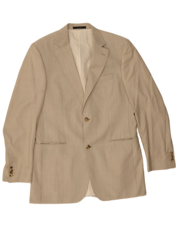 Jaqueta blazer masculina Joop com 2 botões IT 48 lã virgem listrada bege médio