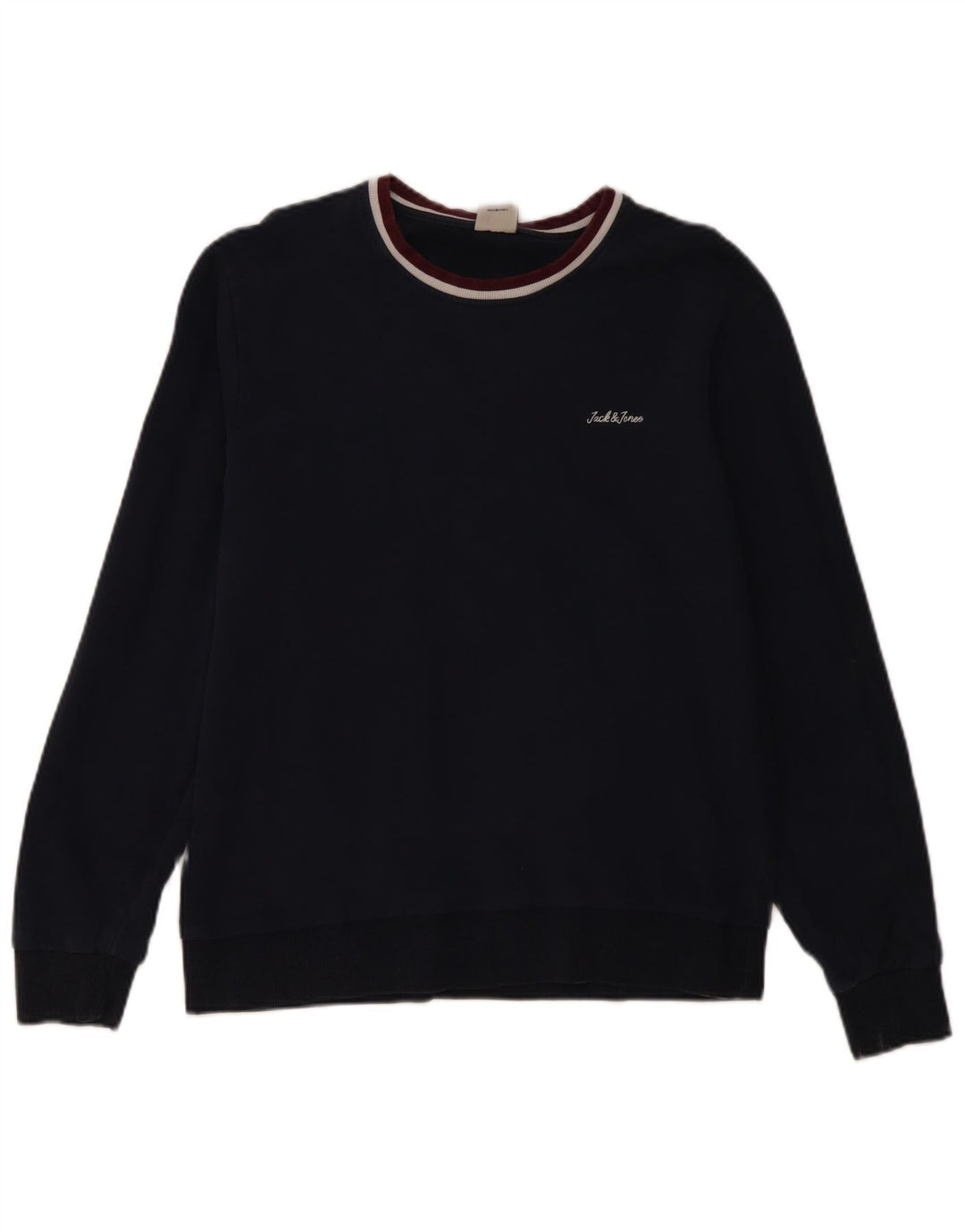 Jack & Jones moletom masculino jumper grande algodão azul marinho