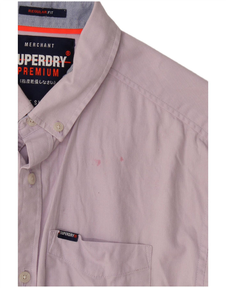 Camisa masculina Superdry Regular Fit pequena rosa