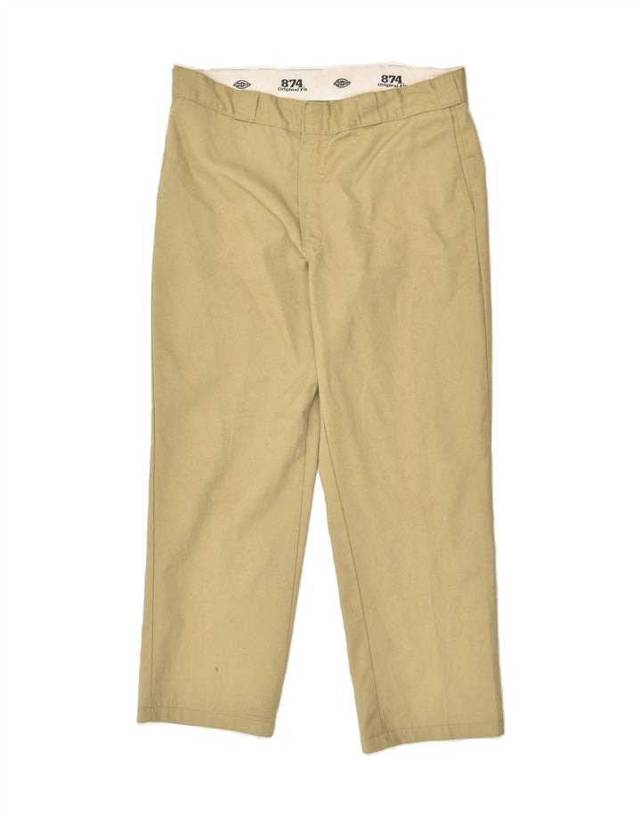 DICKIES Mens Tapered Chino Trousers W38 L30 Khaki Cotton Vintage Dickies and Second-Hand Dickies from Messina Hembry 