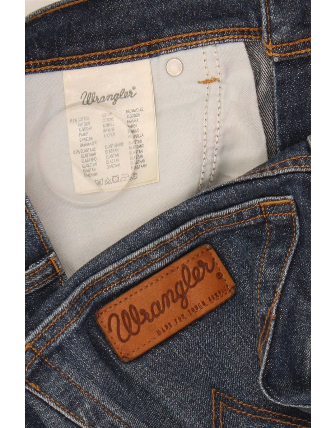 Wrangler Mens Texas Stretch Denim Shorts W33 Médio Algodão Azul