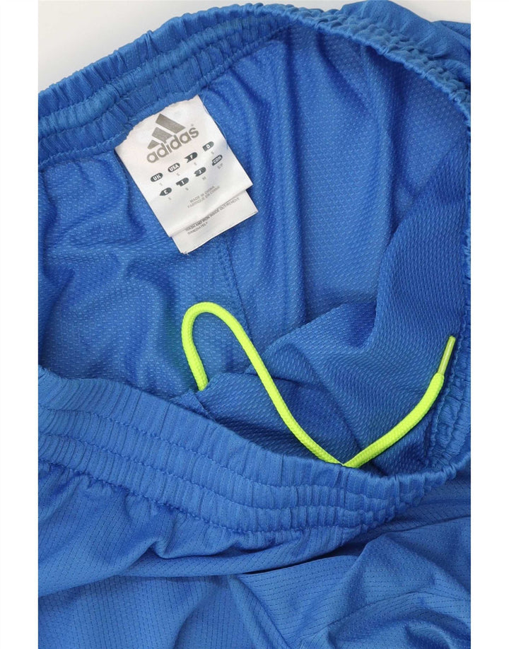 Shorts esportivos gráficos masculinos Adidas pequeno azul poliéster