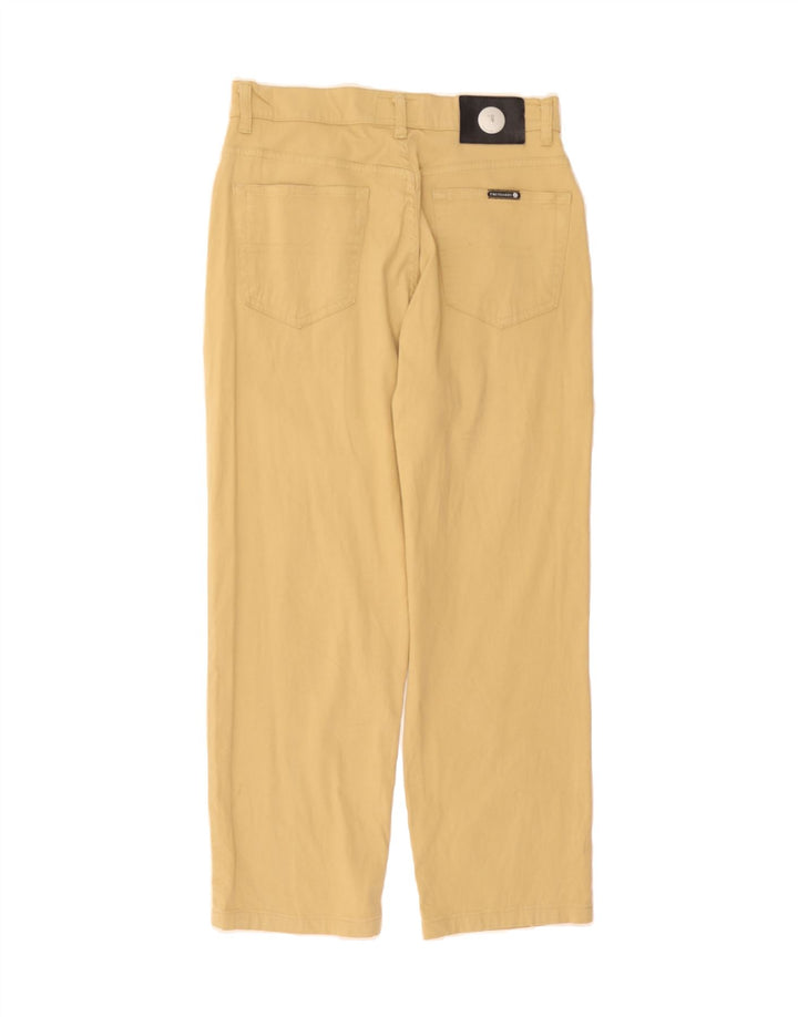 TRUSSARDI Mens Straight Casual Trousers W32 L26 Beige Cotton Vintage Trussardi and Second-Hand Trussardi from Messina Hembry 