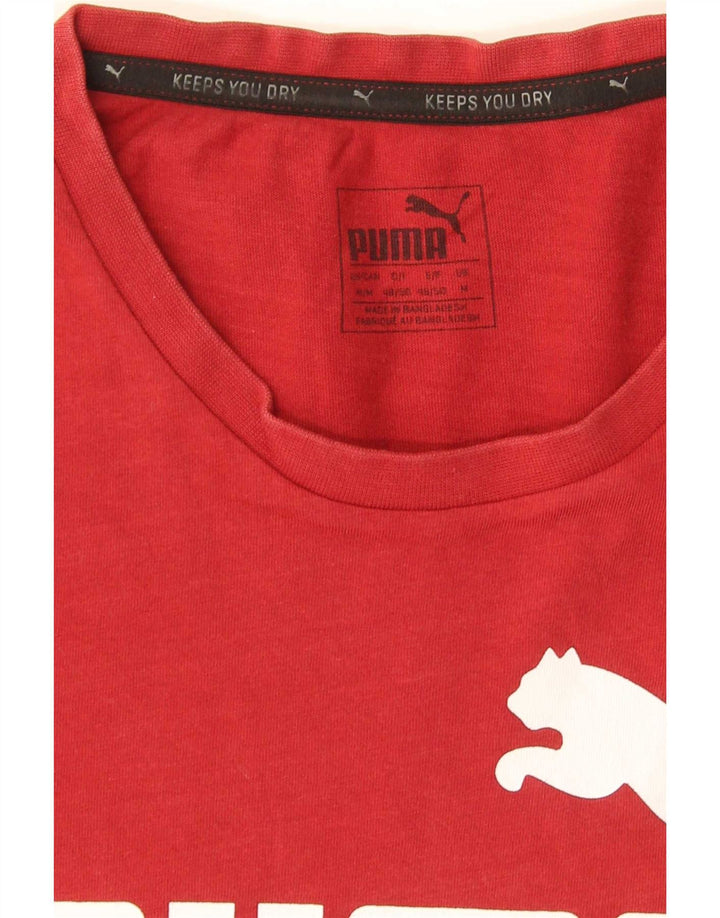 Puma Camiseta Masculina Graphic Top Médio Vermelho