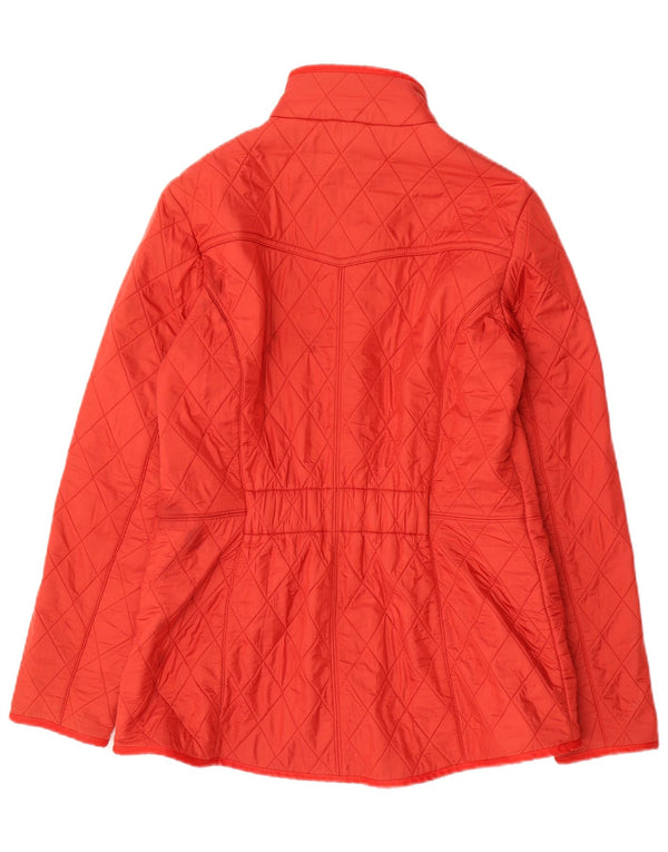 Jaqueta acolchoada feminina Barbour UK 16 grande poliamida vermelha