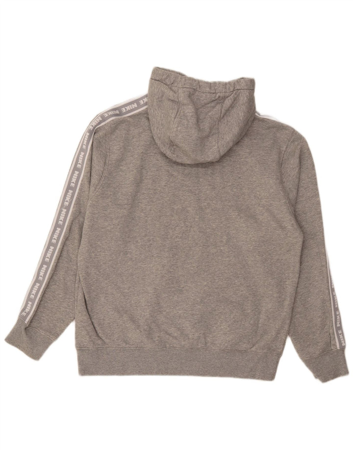 NIKE Mens Graphic Hoodie Jumper Médio Algodão Cinza