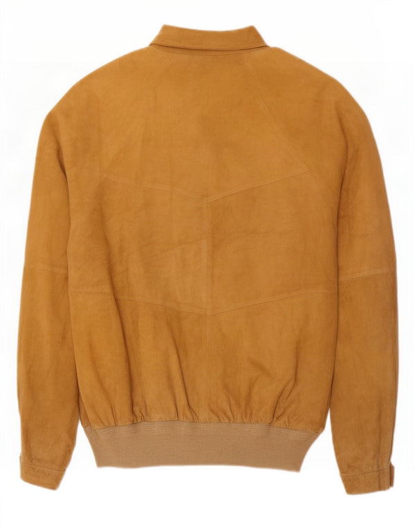 Jaqueta de camurça masculina vintage UK 42 XL bege