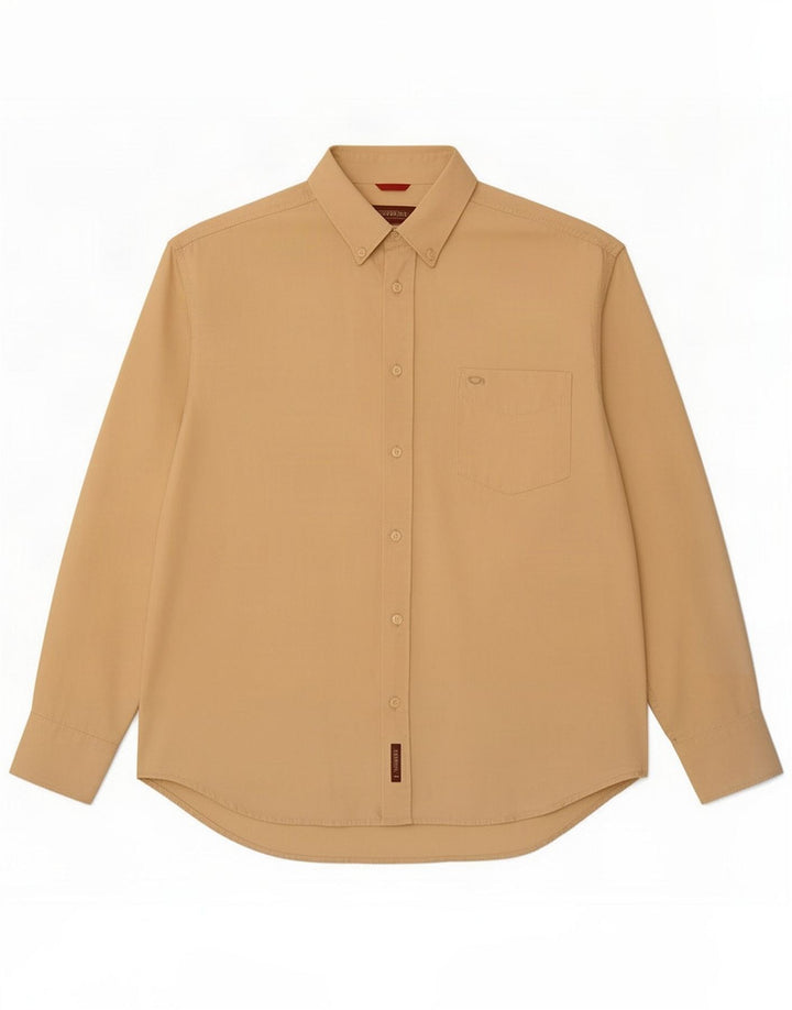 Camisa masculina Carrera grande algodão bege
