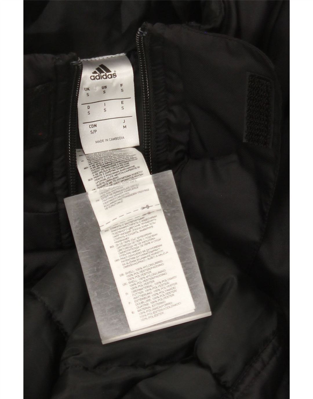 Adidas Mens Graphic Loose Fit Casaco Acolchoado Reino Unido 36 Pequeno Preto Nylon