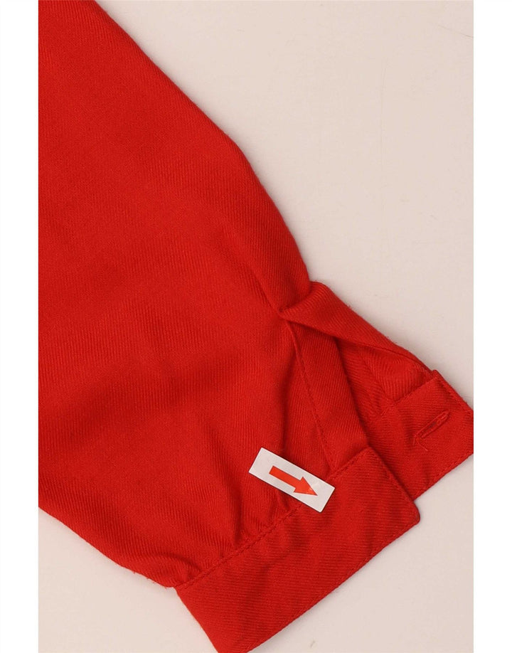 Blusa feminina vintage IT 44 poliéster vermelho médio