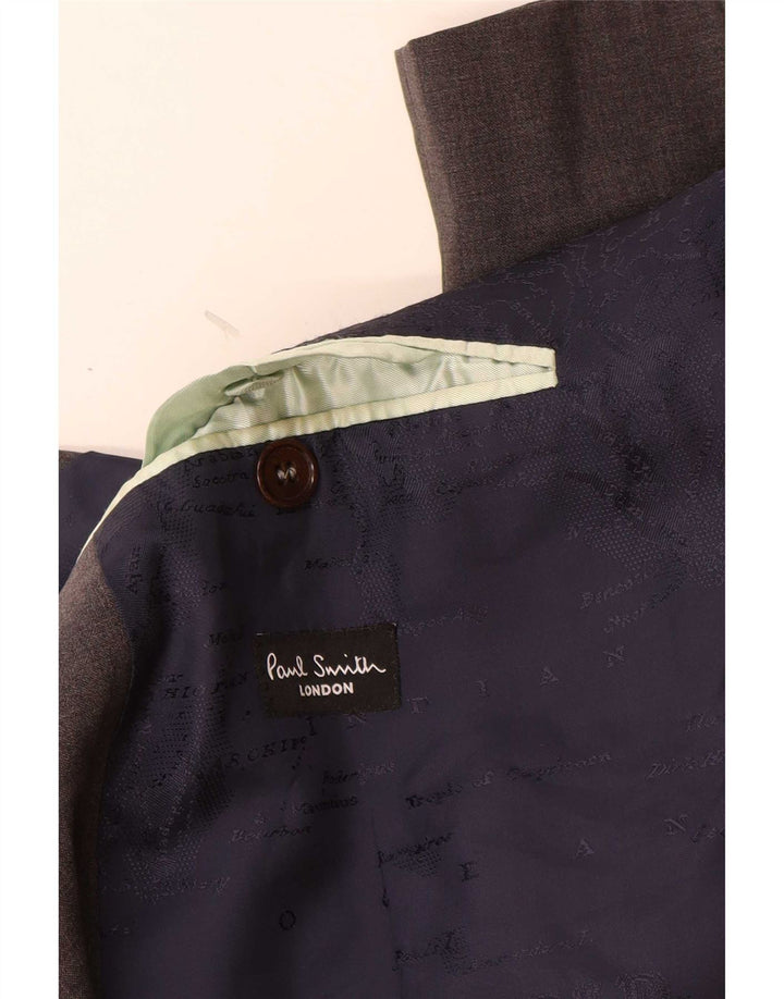Jaqueta blazer masculina de 2 botões Paul Smith IT 48 cinza médio