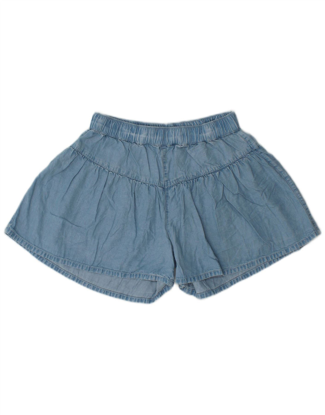 Shorts casuais femininos BENETTON 11-12 anos 2XL W28 Azul Lyocell