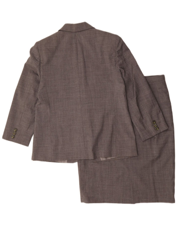 Conjunto de saia feminina Luisa Spagnoli com 2 botões IT 50 XL W36 cinza