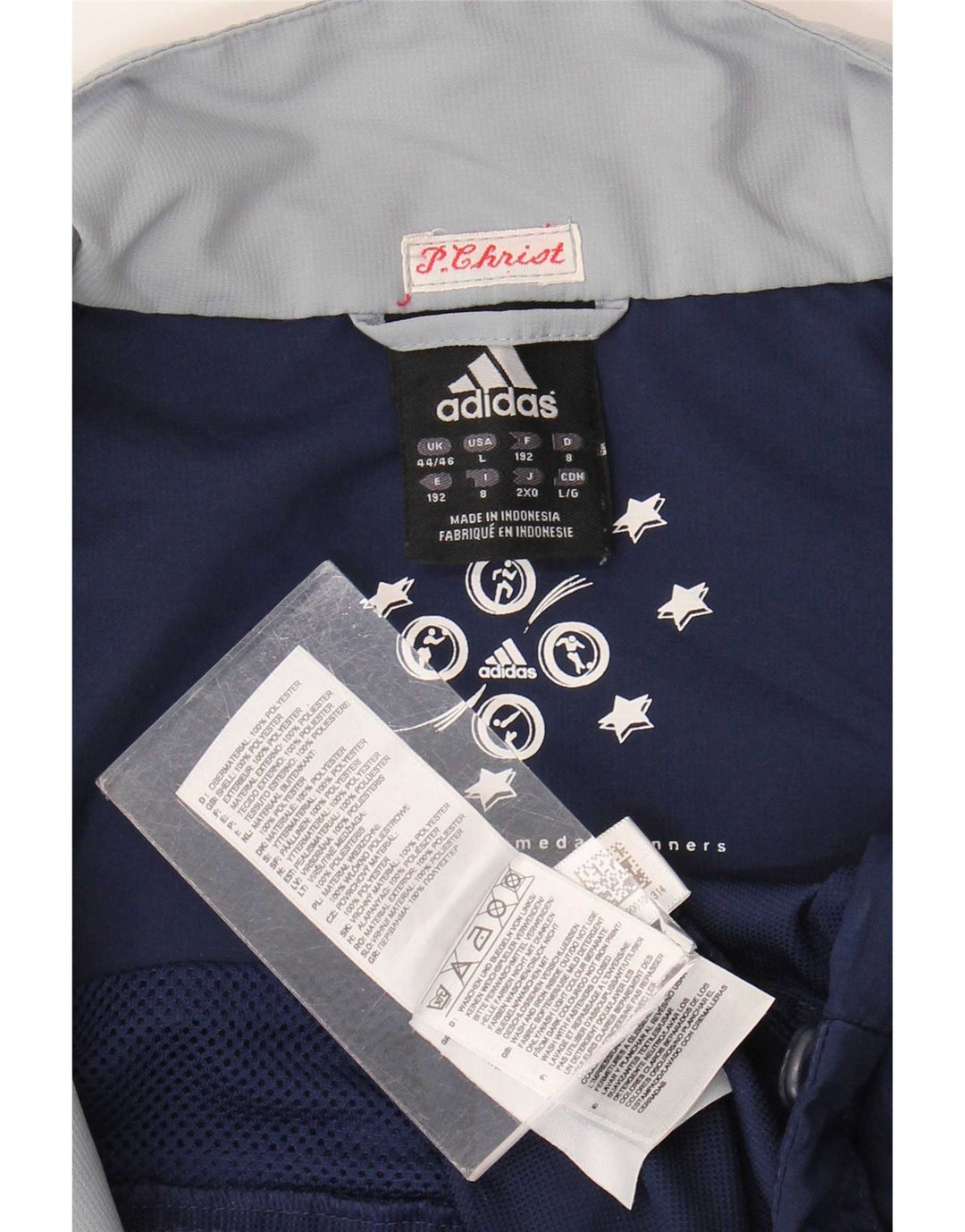 Adidas Mens Germany Tracksuit Top Jacket Reino Unido 44/46 Grande Azul Marinho