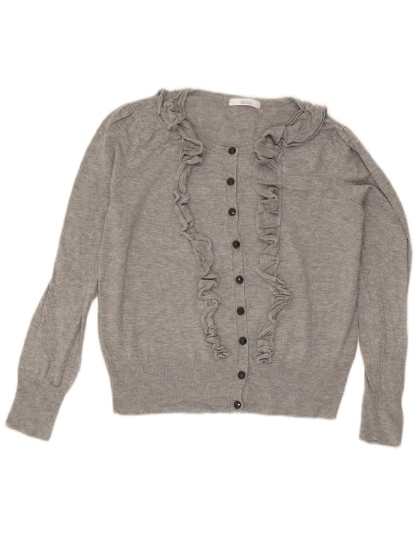 Suéter cardigã feminino Marks & Spencer Reino Unido 10 pequeno cinza manchado