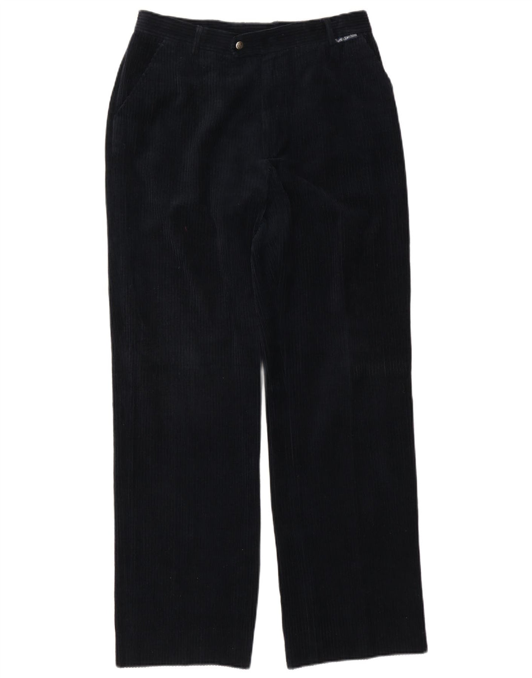 Calça masculina de veludo Sergio Tacchini IT 50 grande W32 L32 azul marinho