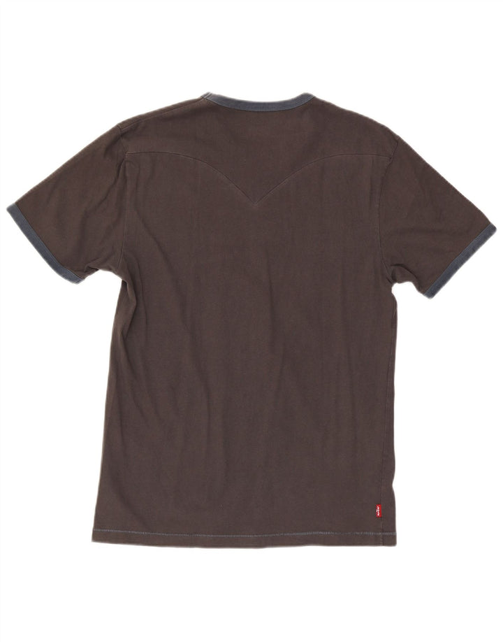 Camiseta gráfica masculina Levi's Top grande de algodão cinza
