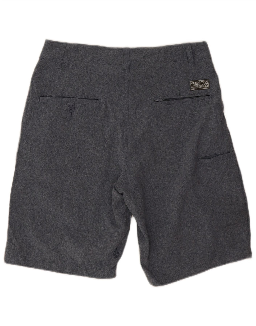 Shorts cargo masculino Volcom W28 poliéster cinza médio