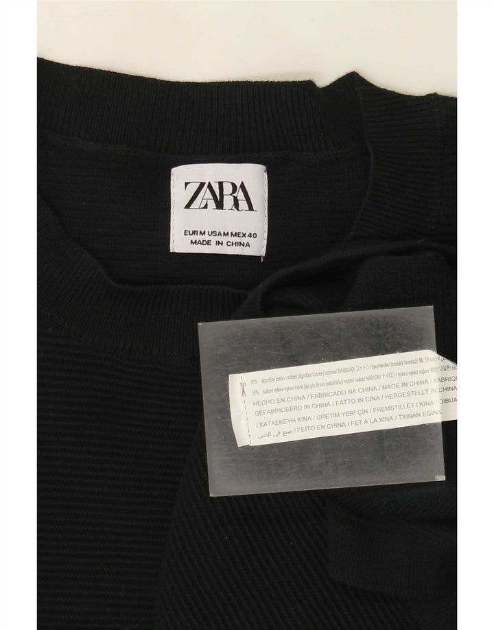 Zara Top masculino manga comprida algodão verde médio
