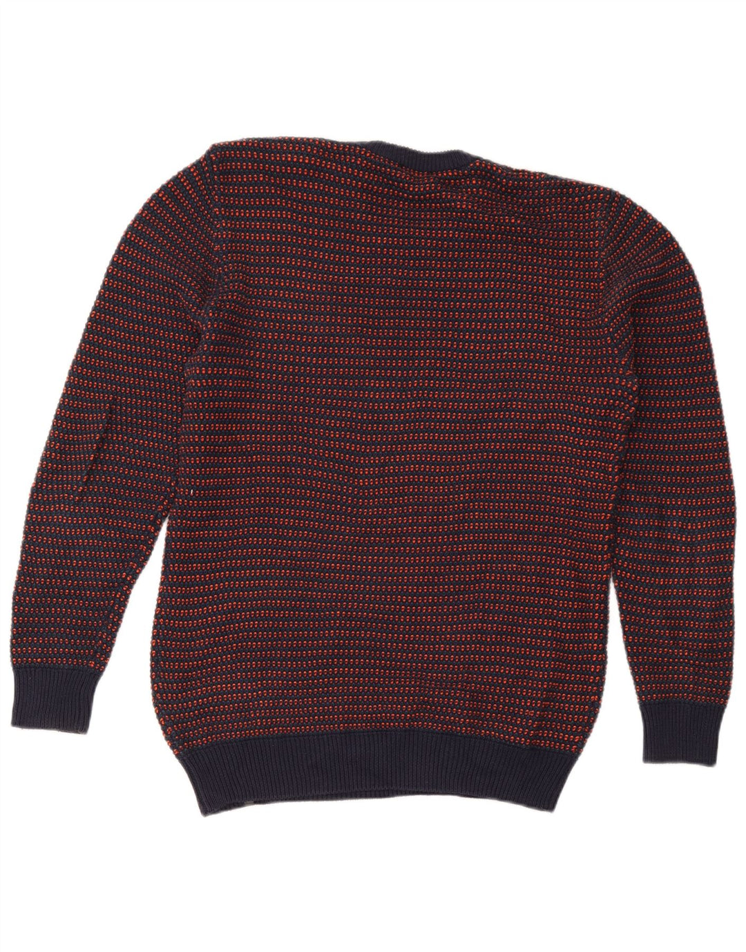 Suéter masculino Diesel com gola redonda e algodão listrado azul marinho médio