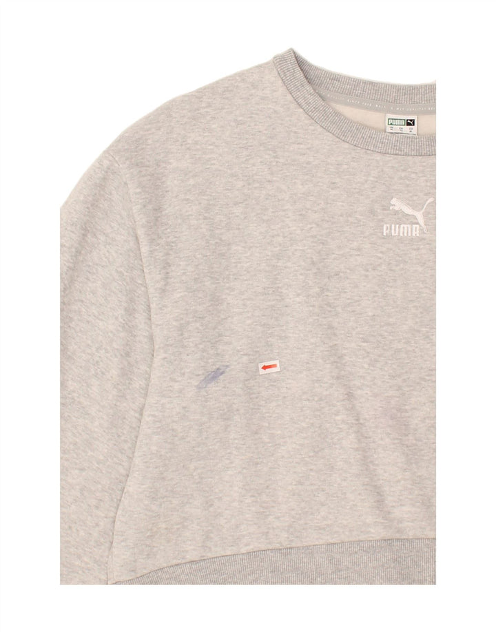 PUMA Womens Sweatshirt Jumper UK 18 XL Grey Cotton Vintage Puma and Second-Hand Puma from Messina Hembry 