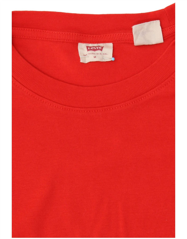 Top feminino Levi's manga comprida UK 12 médio vermelho