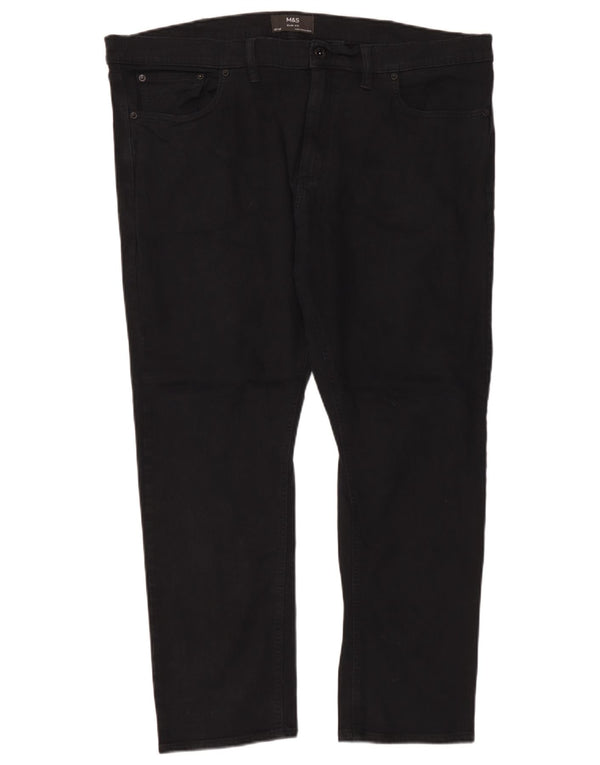 Calça Jeans Slim Masculina Marks & Spencer W42 L29 Algodão Preto