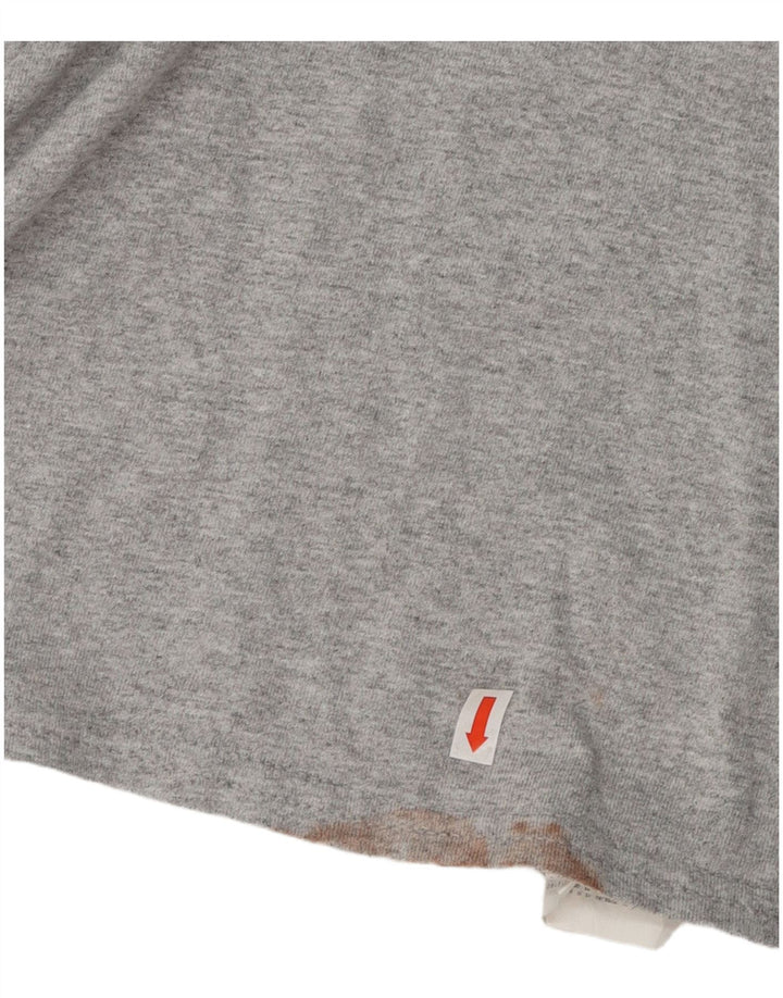 CAMPEÃO Camiseta Masculina Top Pequeno Algodão Cinza