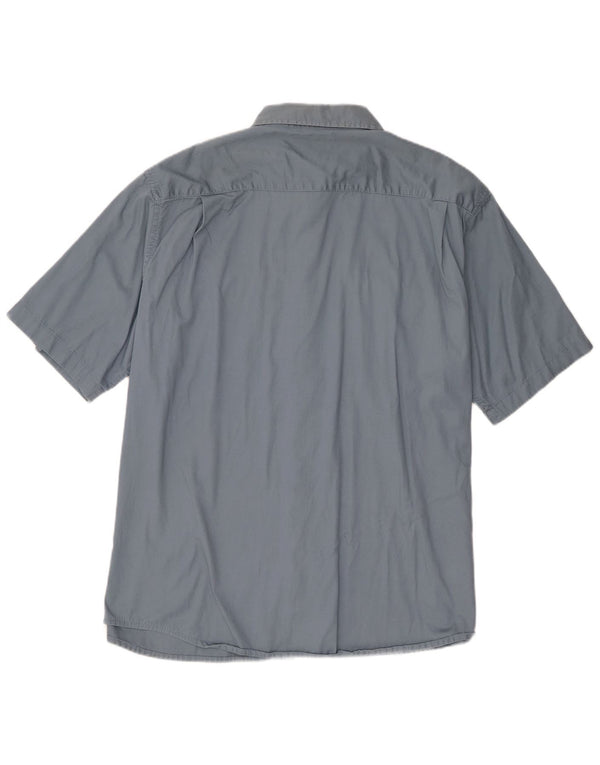 Camisa Wrangler masculina de manga curta XL azul algodão