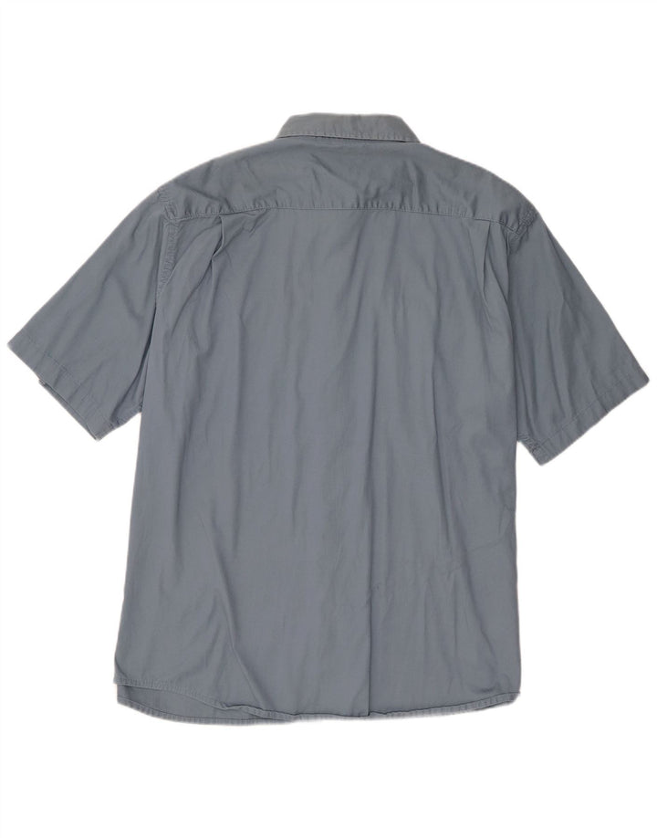 Camisa Wrangler masculina de manga curta XL azul algodão