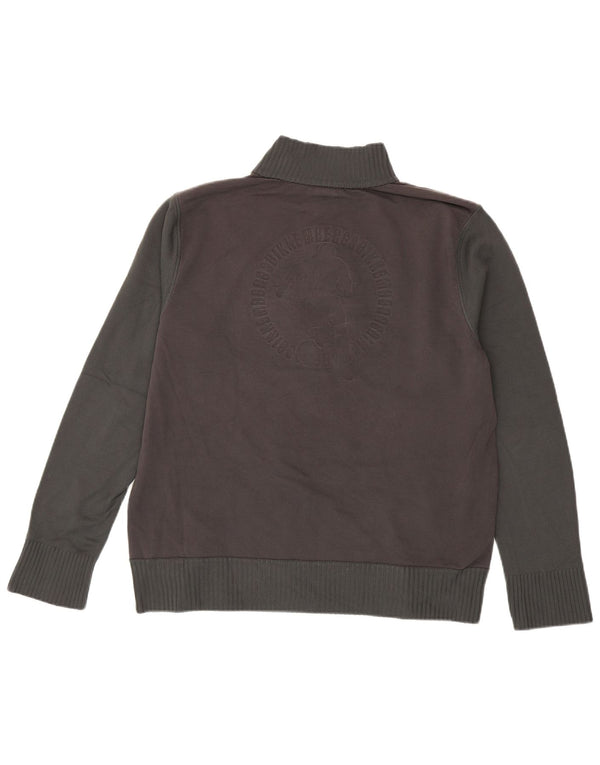 Suéter masculino Bikkembergs com zíper e gola XL cinza