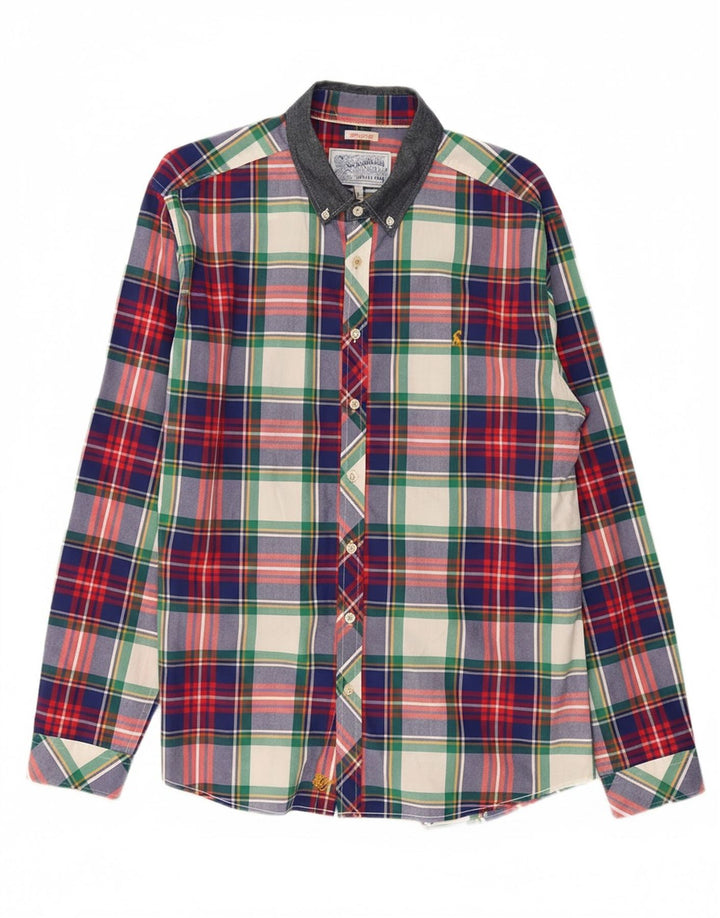 JOULES Camisa masculina Superduper grande xadrez multicolorida