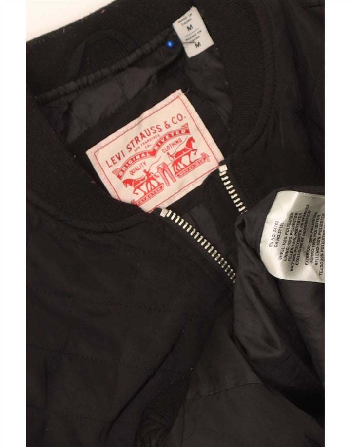 Jaqueta bomber feminina Levi's UK 14 poliéster preto médio