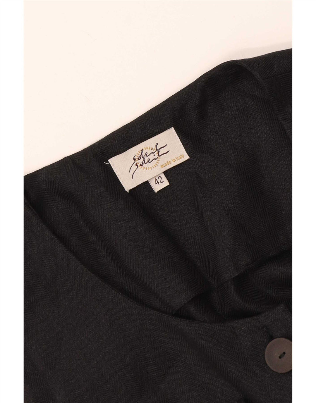 Vestido camisa feminino vintage sem mangas IT 42 espinha de peixe preto médio