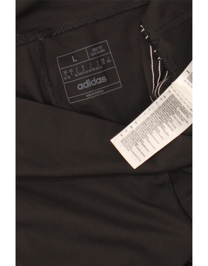 ADIDAS Womens Aeroready Leggings UK 16/18 Grande Preto Poliéster