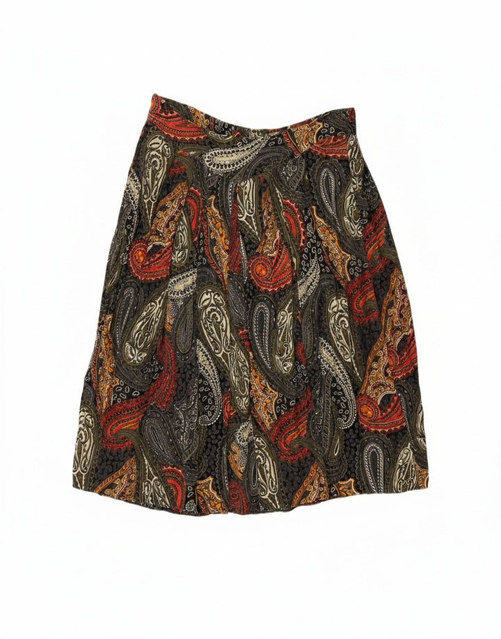 Saia evasê feminina LIBRA US 18 2XL W38 viscose paisley multicolorida