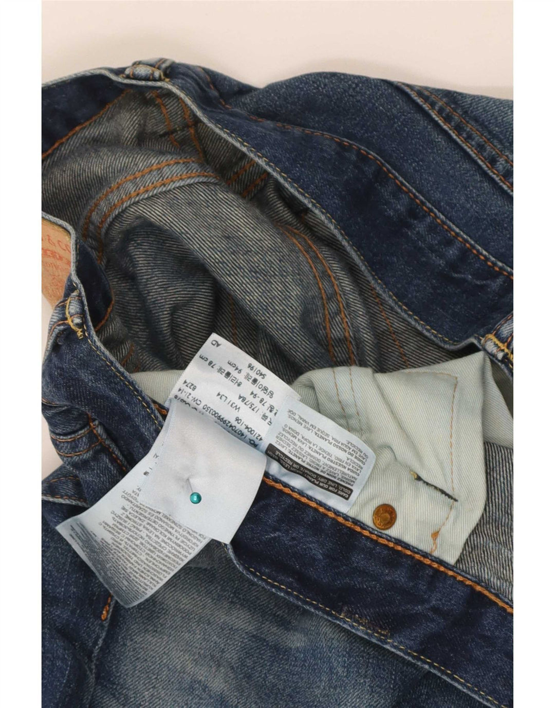 Levi's Masculino 504 Straight Jeans W31 L34 Azul Algodão