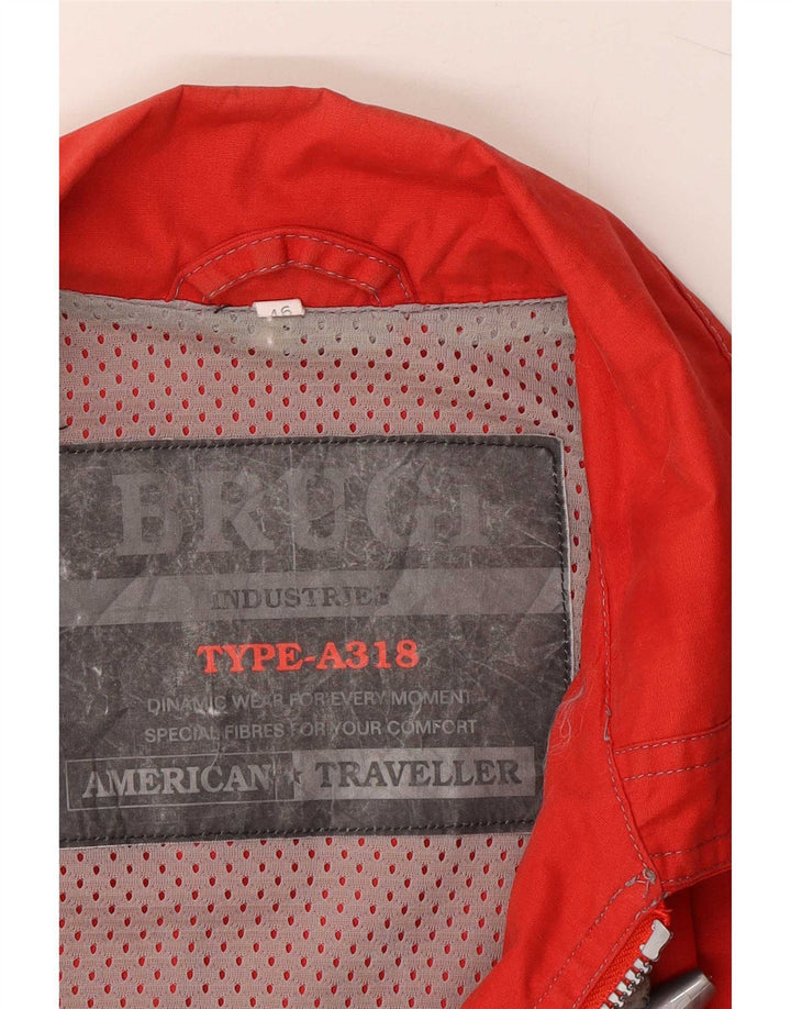Jaqueta de chuva feminina extragrande Brugi IT 46 grande vermelha