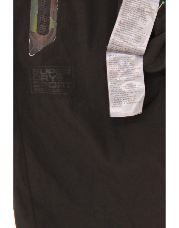 Calça de treino feminina SUPERDRY grande W32 L27 poliéster preto