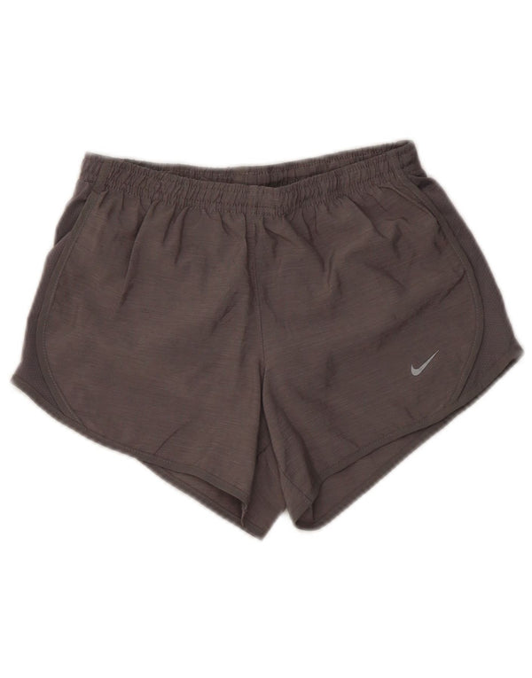 Shorts esportivos Nike Girls Dri Fit 10-11 anos cinza médio poliéster